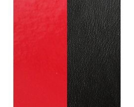 Cuir bracelet Les Georgettes - Rouge vernis/Noir 8 mm