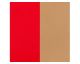 Cuir collier Les Georgettes - Rouge Soft/Beige 50 mm