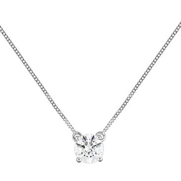 Collier or oxyde de zirconium serti griffes - 59YA468GZ
