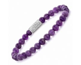 Bracelet perles Rebel & Rose Purple Rain 6 mm - RR-60053-S
