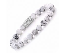 Bracelet perles Rebel & Rose Virgin White 8 mm - RR-80016-S