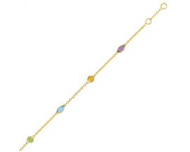 Bracelet or & pierres naturelles - 69FA618JV