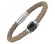Bracelet cuir acier & céramique Phebus - 35-0910