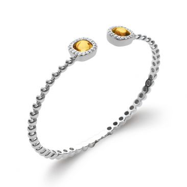 Bracelet jonc argent oxydes Stepec - TSJPOSUT