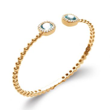 Bracelet jonc plaqué or Stepec - 