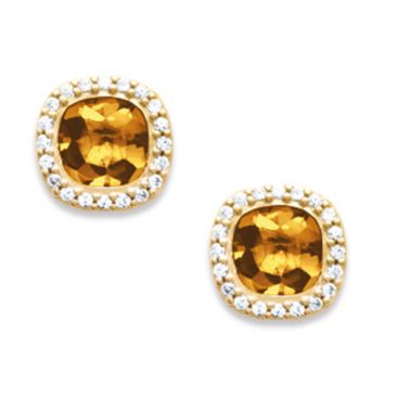 Boucles d'oreilles boutons plaqué or Stepec - IUUIOEP