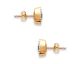 Boucles d'oreilles boutons plaqué or et oxydes Stepec - IUUIOXP