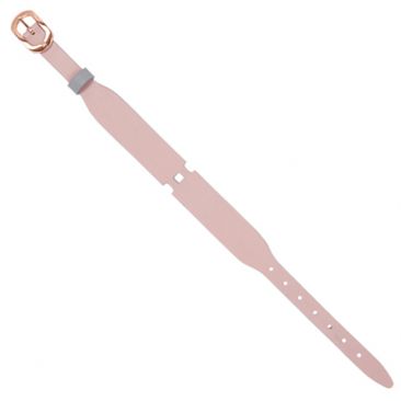 Bracelet cuir Les Georgettes Coutures - Rose clair/Gris clair rosé 14 mm