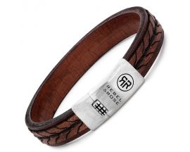 Bracelet cuir et argent Rebel & Rose - RR-L0079-S-L