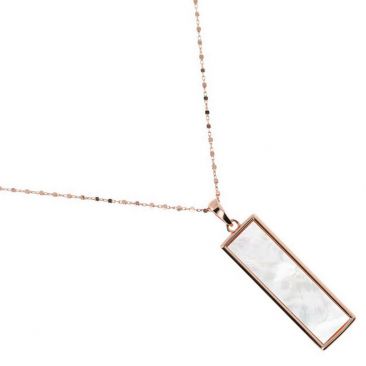 Collier plaqué or et white mop Bronzallure - WSBZ01384.WM