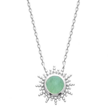 Collier argent aventurine Stepec - TSJBOIOU