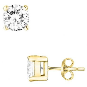 Boucles d'oreilles boutons plaqué or oxydes Phebus - 76400076