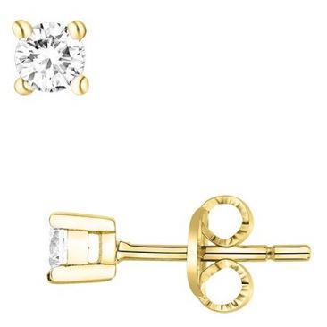 Boucles d'oreilles boutons plaqué or oxydes Phebus - 76400079