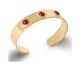 Bracelet jonc plaqué or pierres rouges Stepec - ESJPSIUT