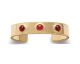Bracelet jonc plaqué or pierres rouges Stepec - ESJPSIUT