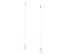 Boucles d'oreilles pendants perles or Stepec - oBTTb-j