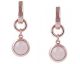 Boucles d'oreilles dormeuses plaqué or rose et quartz rose Bronzallure - WSBZ00081.R