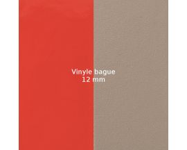Vinyle bague 12 mm Les Georgettes - Corail vernis/Taupe