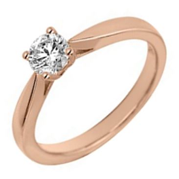 Bague solitaire or rose & diamant synthétique Diamanti - DS1002.24