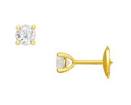 Boucles d'oreilles boutons diamant(s) synthétique(s) or Diamanti - DS2001.20