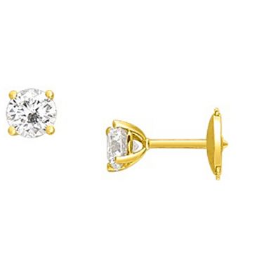 Boucles d'oreilles boutons diamant(s) synthétiques or Diamanti - DS2002.20