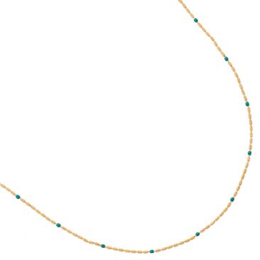 Collier plaqué or émail bleu Stepec - IEPEOPOI