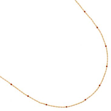 Collier plaqué or émail rouge Stepec - IEPEOIOI