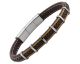 Bracelet homme cuir & acier Jourdan - RC018H