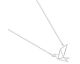 Collier argent oiseau origami - 332254