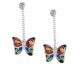 Boucles d'oreilles pendants papillons argent Una Storia - BO121100