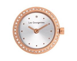 Boîtier montre Les Georgettes Coutures - Précieuses ronde rosé argent