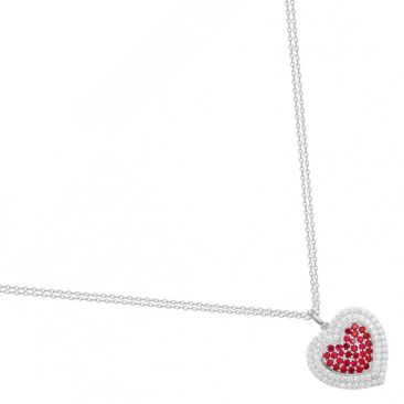 Collier argent coeur Phebus - 70700629