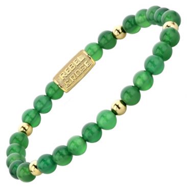Bracelet perles Rebel & Rose Green Harmony 6 mm - RR-60067-G