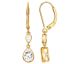 Boucles d'oreilles pendants plaqué or oxydes - 76400122