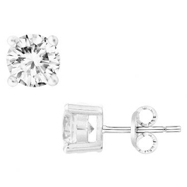 Boucles d'oreilles boutons argent oxydes Phebus - 70400311