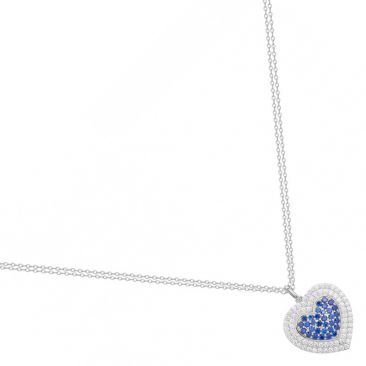 Collier argent coeur Phebus - 70700628