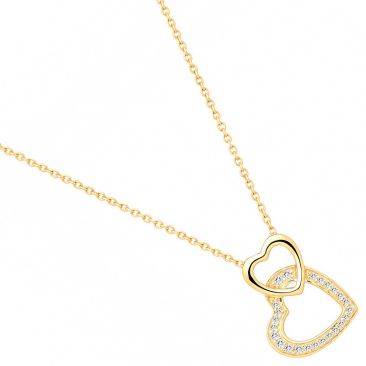 Collier coeurs plaqué or oxydes Phebus - 76700021