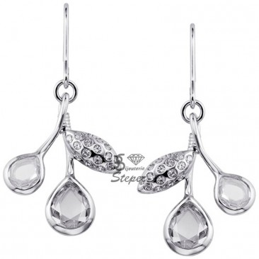 Boucles d'oreilles pendants plaqué argent Nina Ricci - 70121791608000