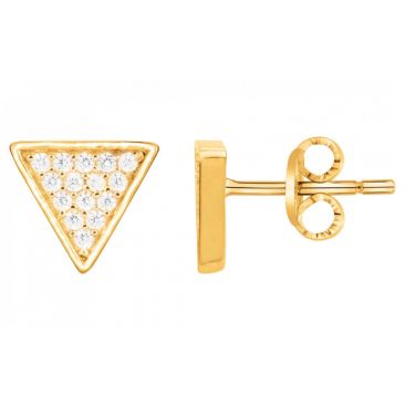 Boucles d'oreilles boutons plaqué or oxydes Phebus - 76400053