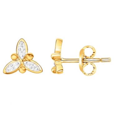 Boucles d'oreilles boutons plaqué or oxydes Phebus - 76400109