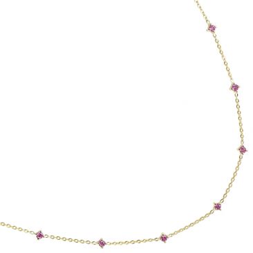 Collier or saphirs roses Stepec - MCS30748-45