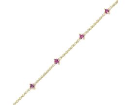 Bracelet or saphirs roses Stepec - MBS30854-31