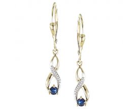 Boucles d'oreilles dormeuses or & saphir(s) Stepec - MPO00885-08