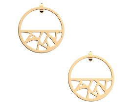 Boucles d'oreilles Les Georgettes - Girafe finition or 30 mm