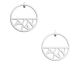 Boucles d'oreilles Les Georgettes - Girafe finition argent 30 mm