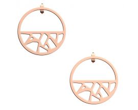 Boucles d'oreilles Les Georgettes - Girafe finition or rose 30 mm