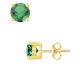 Boucles d'oreilles boutons plaqué or et oxydes Phebus - 76400149