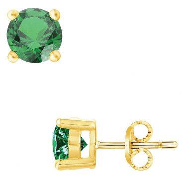 Boucles d'oreilles boutons plaqué or et oxydes Phebus - 76400149
