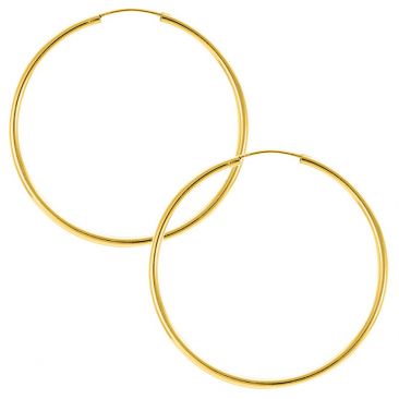 Boucles d'oreilles créoles plaqué or - 135179