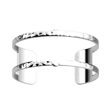 Bracelet manchette Les Georgettes - Pure martelée finition argent 25 mm